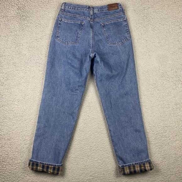 Vintage 90s LL Bean Flannel Lined Jeans Mens 32 Classic Fit 33x32 (31x32 ACTUAL) - Picture 8 of 16